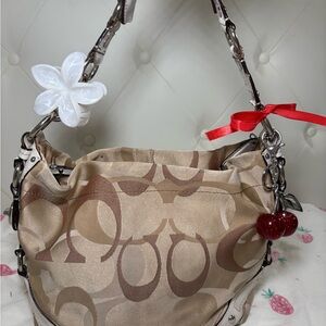 Coach White Carly Bag